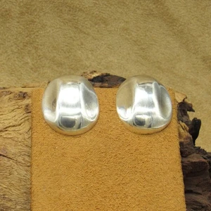 Vintage Sterling SIlver Clip-On Earrings - Picture 1 of 5