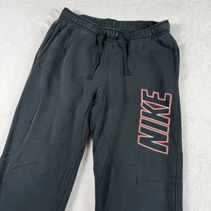 Vintage Nike Joggers Men Medium Black Sweatpants Logo Outdoor Workout Sportswear - Picture 1 of 15