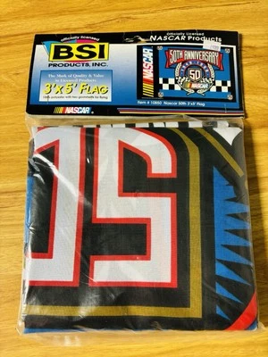 Banner Nascar vintage 5 ftx3 ft azul 50 aniversario carreras 1998 Foto 1 de 2