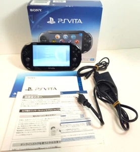 SONY PlayStation Vita Black Color W/AC adapter Box Instruction Memory Card - Picture 1 of 12