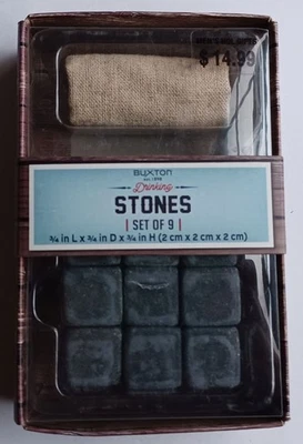 Juego de 9 cubos de enfriamiento para bebidas de whisky Buxton con bolsa Foto 1 de 2
