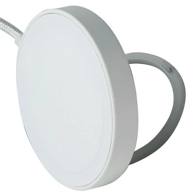 Almohadilla de carga magnética con cable USB-C simple (15 W) con soporte integrado - blanca/plateada Foto 1 de 3