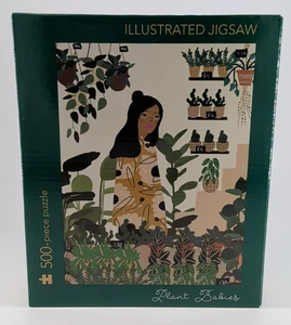 Illustrate Plant Babys 500 Stück Puzzle Puzzle 24” x 18” Grün Tischspiele - Bild 1 von 6