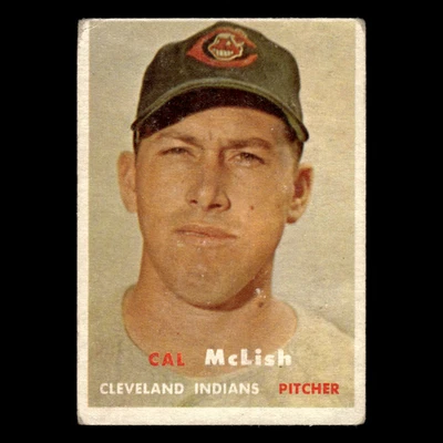 Cal McLish Rookie #364 1957 Topps Cleveland Indians Baseball Card MLB EX - Image 1 of 3