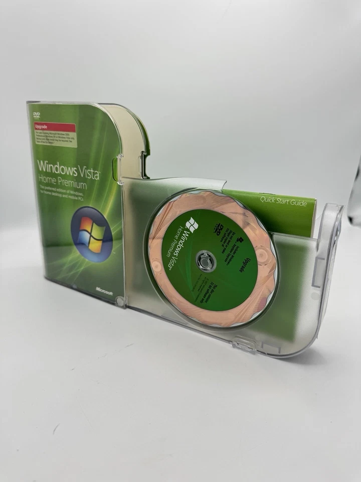 Microsoft Windows Vista Home Premium Full w/SP1 MS WIN 32 Bit DVD =opened= - Image 1 of 4