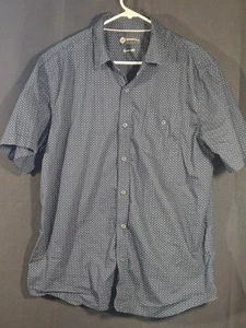 WP Weatherproof Men's Comfort Woven Short Sleeve Button Down Shirt Blue XL - Picture 1 of 11