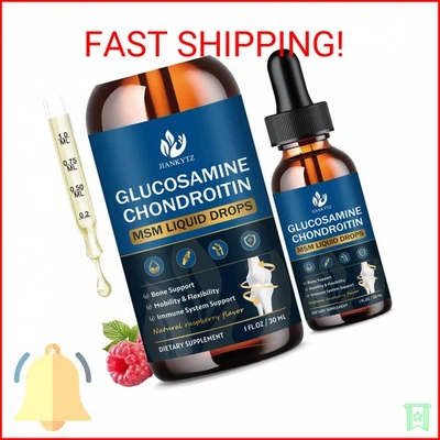 JIANKYTZ (paquete de 2) glucosamina condroitina MSM gotas líquidas, alta absorción, hormiga Foto 1 de 2
