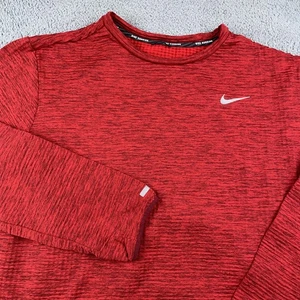 Nike Shirt Mens XL Red Therma Sphere Element Dri-FIT Running Long Sleeve Zipper - Picture 1 of 10