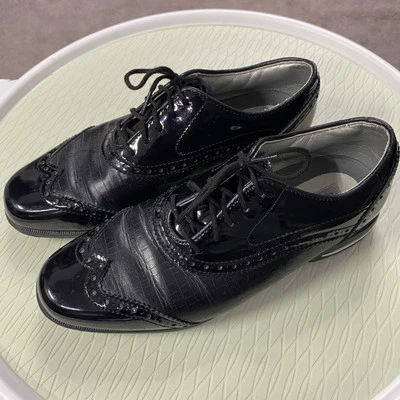 Footjoy Tailored Collection 91688 Wingtip Series Women's Golf Shoes Black Sz 7M - Image 1 of 4