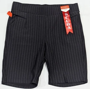 Butterfly By Maze Collection Women's Black Scuba Shorts Size 1X New - Picture 1 of 10