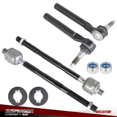 Front Inner Outer Tie Rod End Driver Passenger Kit Set 4pc for Hummer H3 H3T - Image 1 of 4