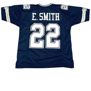 Emmitt Smith Sewn Stitched Custom Blue Jersey YOUTH Sizes - Picture 1 of 2