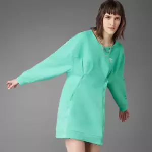 adidas Originals Womens Always Original Sweatshirt Dress - Green - Picture 1 of 6