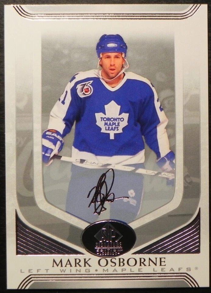 2020-21 20/21 SP Signatures Edition Legends Silver Script #34 Mark Osborne - Image 1 of 2