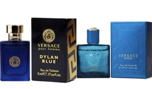 2 Piece Mini Set Versace Dylan Blue, Versace Eros, 5ML /0.17 Oz, New in Box - Picture 1 of 1