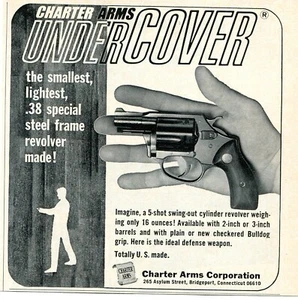 1968 Kleingedruckte Anzeige von Charterwaffen Undercover 38 Spezialrevolver - Bild 1 von 2