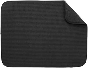 Microfiber Dish Drying Mat Black - Picture 1 of 5