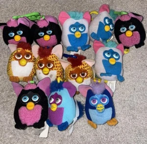 Vintage McDonalds Furby Keychains Plush Clip-On 2000s Small Toys Lot of 12 - Picture 1 of 6