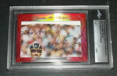 2016 Leaf Executive Collection DAN FOUTS & MEL BLOUNT Cut Autographs #1/1 Beauty - Image 1 of 4