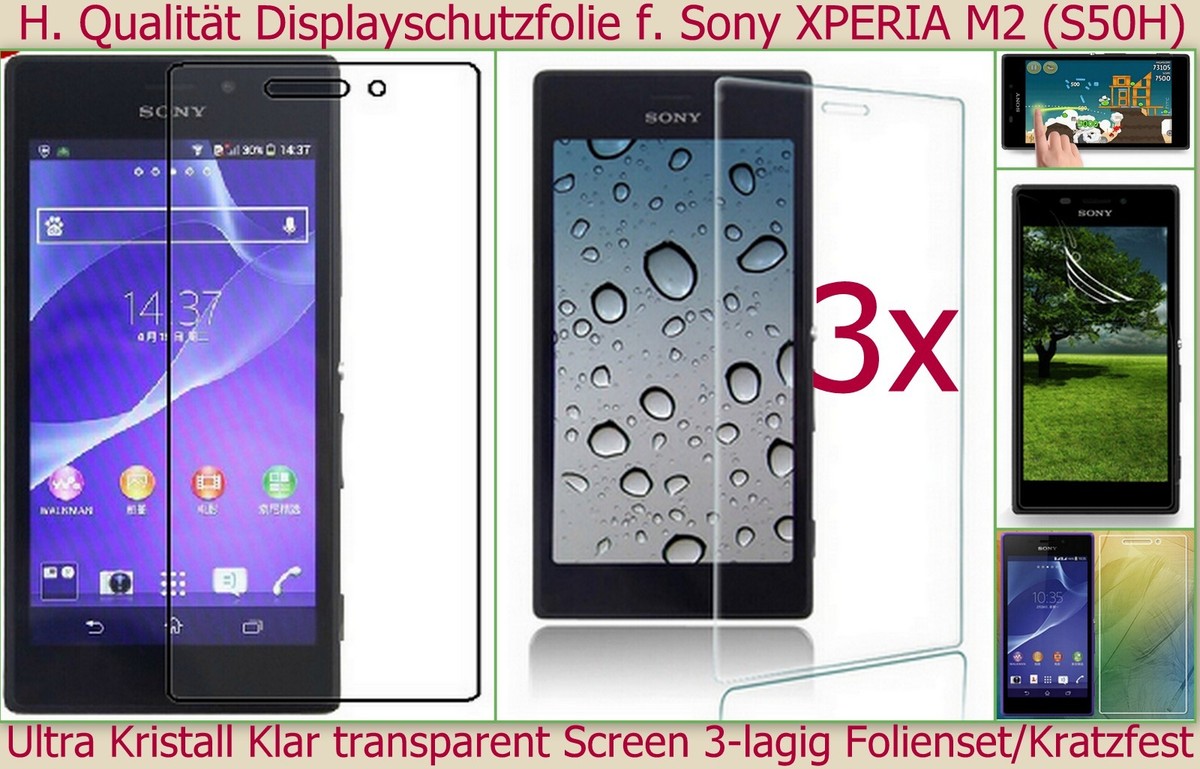 Dipos Schutzfolien-Set Für Sony Xperia M5 – 6 Stück (3x Display, 3x Rückseite), Kristallklar, Kratzfest, Blasenfrei