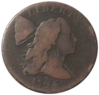 1794 USA LIBERTY CAP FLOWING HAIR LARGE CENT TYPE COIN - Image 1 of 2