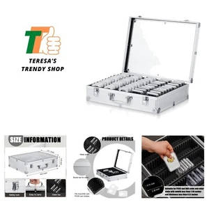 Estuche de aluminio 100/50/20 losas para soportes de losa almacenamiento colección suministros co... - Imagen 1 de 8