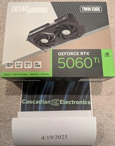 NEW Zotac NVIDIA GeForce RTX 5060 Ti Twin Edge Dual Fan 16GB GDDR7 *SHIPS FAST* - Picture 1 of 11