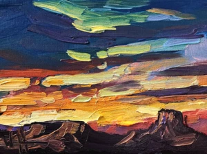 Art Studio Original Colorist Painting Impressionism New Style Deco Sky Hawkins - Picture 1 of 8