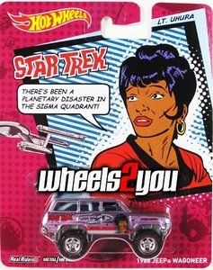 2014 Hot Wheels 1988 JEEP WAGONEER Lt. Uhura - STAR TREK - HW 1:64 Mattel BDT15 - Foto 1 di 2