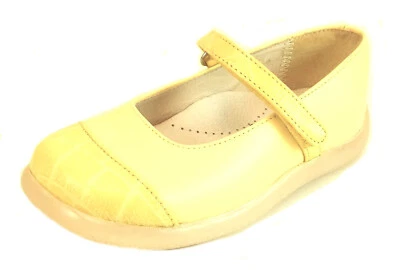 DE OSU-FARO - España - Zapatos de vestir de cuero amarillo sintético croc para niñas - europeos - talla 8 Foto 1 de 4