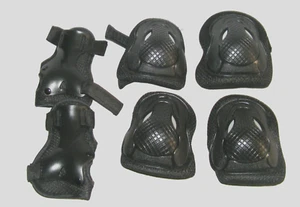 Markenlos 6 Teile Skating Schutz Ausrüstung Set Ellenbogen Knieschoner Fahrrad Skateboard Kinder - Bild 1 von 2