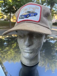 Vintage USA MADE JD MCDuffie NASCAR Racing Patch Trucker Hat Corduroy Cap - Picture 1 of 9