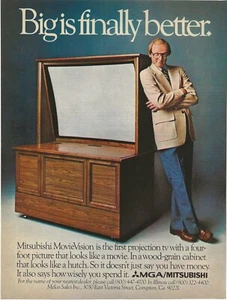 Vintage Print Ad Mitsubishi MovieVision 4-Foot Projection TV - Jan 1980 11"x8" - Picture 1 of 5