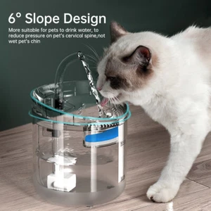 Intelligent Infrared Sensor Cat Dog Pet Fountain  Charcoal Filter 180° Induction - Picture 1 of 10