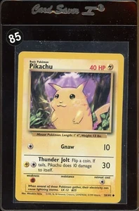 Pikachu 58/102 Yellow Cheeks Pokemon Card 1999 Base Set LP - Picture 1 of 2