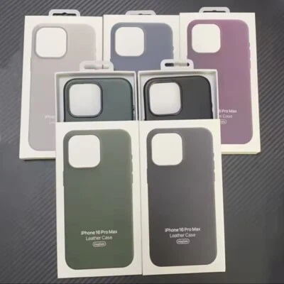 Cover in pelle per iPhone 15 & 16, Pro, Pro Max, Plus - Imagen 1 de 4