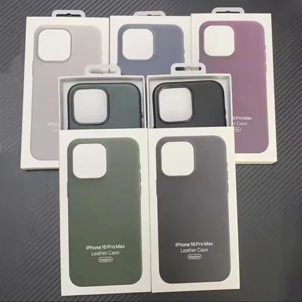 Cover in pelle per iPhone 15 & 16, Pro, Pro Max, Plus - Image 1 of 4
