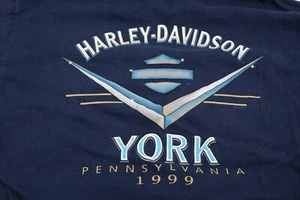 Camiseta Harley Davidson 1999 montaje final York PA azul talla L - Imagen 1 de 11