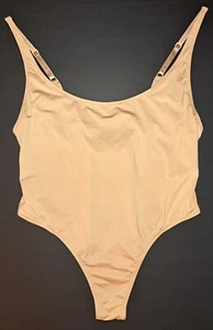 ⛱️SKIMS One Piece Scoop Neck Tank Adjustable straps Swimsuit Ochre Nude 26 28 4X - Picture 1 of 4