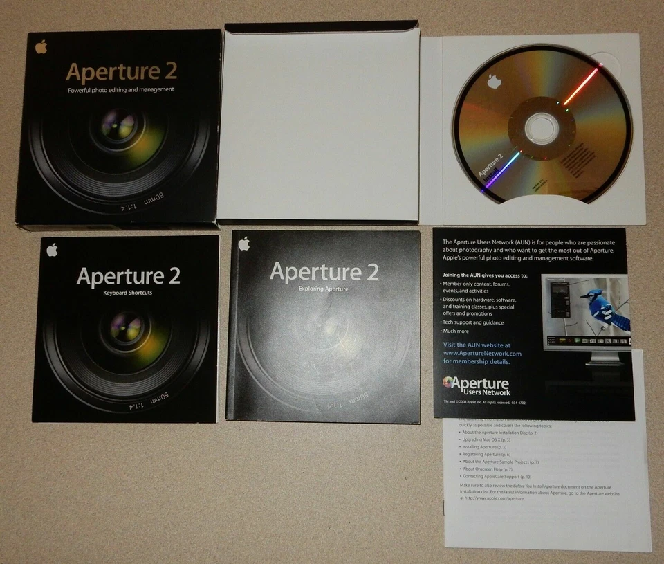 Apple Aperture 2 for Mac Photo Editing Retro Software with Box and Manuals - Image 1 of 1