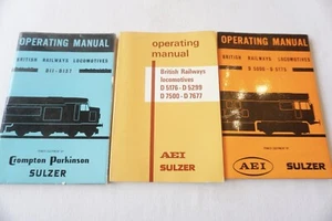 1960s Crompton & AEI Sulzer Operating Manual Loco Locomotive Railway Book x3 - Picture 1 of 10