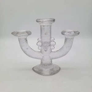 Pukeberg Sweden Glass Candelabra Staffan Gellerstadt - Picture 1 of 5