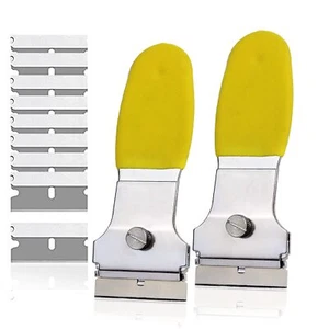Multipurpose Scraper Cleaning Tool 2 Pack Razor Blade Scraper Set With 10 Extra - Picture 1 of 6