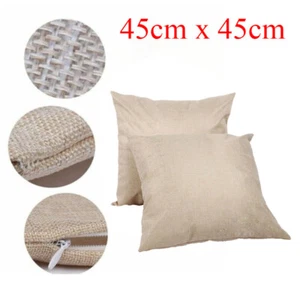 10PCS 18" x 18" Linen Sublimation Blank Pillow Case for Heat Press Transfer Gift - Picture 1 of 10