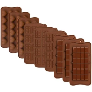 9er Silikon Schokoladenformen Set - BPA-frei & leicht zu reinigen PUDSIRN - Bild 1 von 1