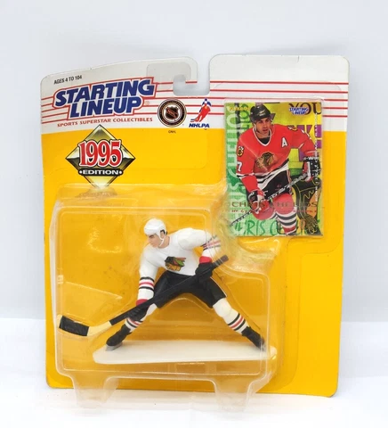 1995 Starting Lineup Chris Chelios NHL Chicago Blackhawks Action Figure Toy Cover