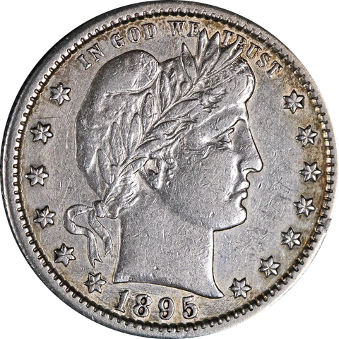 1895-S Barber Quarter Nice XF/AU Nice Eye Appeal Nice Strike Cover