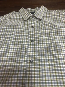 Camisa Royal Robbins Abotonada Grande Verde a Cuadros Mezcla de Nailon Informal Bolsillo Para Hombres - Imagen 1 de 4