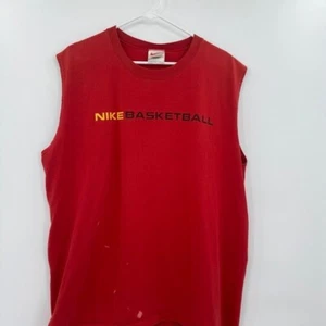 Vintage Nike Shirt Herren rot Swoosh 90s Basketball USA Made - Bild 1 von 6