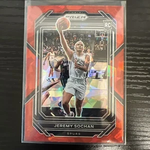 Jeremy Sochan 2022-23 Prizm #263 Red Cracked Ice Rookie Spurs RC - Imagen 1 de 3